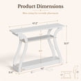 thumbnail image 3 of ZENY 3-Tier Console Table with Charging Station White Sofa Side Table, 3 of 15
