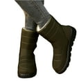thumbnail image 2 of Willtoo Womens Winter Snow Boots With Warm Fur Lining Comfortable Booties Non Slip Waterproof Outdoor Shoes Army Green, 2 of 5