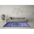 thumbnail image 3 of Ahgly Company Machine Washable Indoor Rectangle Oriental Blue Industrial Area Rugs, 2' x 5', 3 of 4