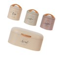 thumbnail image 3 of 4 botes para azúcar, café, té y pan, prácticos recipientes con tapa, elegantes contenedores de almacenamiento para despensa de oficina., 3 of 8