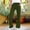 Army Green, variant on Juslio Linen Pants Women High Waist with Pockets Elastic Waist,Casual Linen Straight Leg Pants L