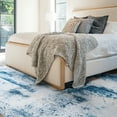 thumbnail image 6 of Cydiria Modern Abstract Fuzzy Faux Wool Area Rug, 7' x 10', Blue, 6 of 8