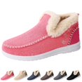 thumbnail image 2 of XIMIN Womens Winter Flat Fuzzy Lined Fluffy Snow Boots Warm Faux Fur Lining Anti-Slip Comfy Snow Boot Slip on Loafer Casual Outdoor Plush Short Booties All-Day Home Wear, 2 of 7
