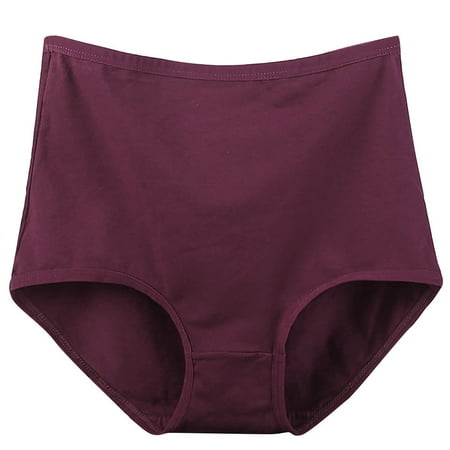 

Zerlibeaful Underwear Women Elastic Lingerie knickers Underpants Underwear Solid Color High waist Polyester Panties