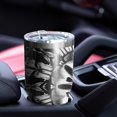 thumbnail image 4 of 30oz Black White Tie Dye Mandala Pattern Tumblers Stainless Steel Tumbler with Lid and Straw,Vacuum Insulated Double Wall Travel Tumbler Cups Mug with Cleaning Brush for Coffee,Tea, 4 of 7