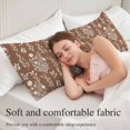 thumbnail image 5 of Brown Botanical Body Pillow Cover 20 x 60 Inch Decorative Pillow Cover Spring Summer Chic Wildflowers Lumbar Pillowcase Seasonal Rectangle Cushion Case for Couch Sofa Bed Living Room, 5 of 9