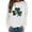 White, variant on St. Patrick'S Day Sweater for Women Long Sleeve Leopard Round Neck Womens Casual Clothing,Light Gray,M