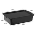 thumbnail image 4 of Hynomiky 13 Liter Bus Box with Lid, Set of 12 Plastic Restaurant Dish Tub, Food Service Bus Tubs, Black, 4 of 7