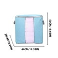 thumbnail image 3 of Clearance Under $5!Yyuenw Foldable Large Storage Bags, Large Zippered Storage Bag for Closet King Comforter, pillow, quilt, bedding, Clothes, Clear Window & Handles, Closet Under Bed Organizer, 3 of 5