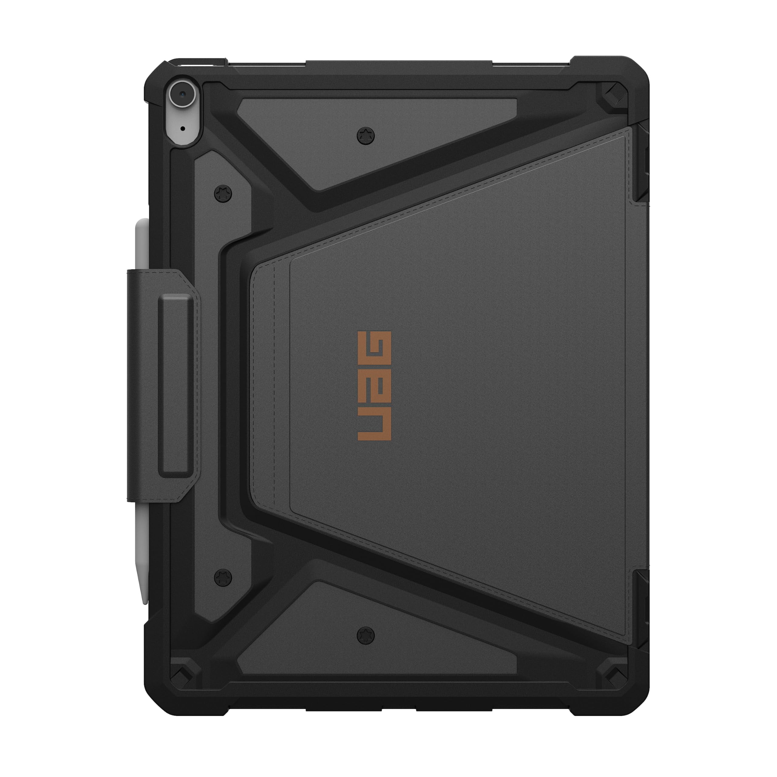 UAG iPad Air 13" Case M4/M3 2025-2026 - Rugged Multi-Angle Viewing Folio Cover with Pencil Holder & Adjustable Stand, Metropolis SE, Black/Bronze