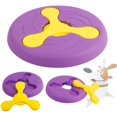 thumbnail image 1 of 2 en 1 Multifuncional Duradero Perro Mascota Disco volador Juguete Frisbee volador Platillo volador Juguetes de entrenamiento Cuenco para perros para diversión interactiva al aire libre, Púrpura, una pieza LingWen 8390612396267, 1 of 1