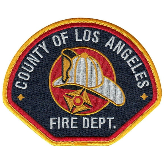 LOS ANGELES FIRE DEPT Shoulder Patch, 4-3/4 x 3-3/4”
