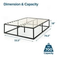 thumbnail image 6 of Zinus Joseph 18" Metal Platform Bed Frame, Full, 6 of 8