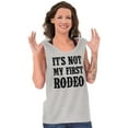 thumbnail image 3 of Funny Attitude Its Not My First Rodeo Plus Size Graphic Tank Top Brisco Brands 2X, 3 of 5