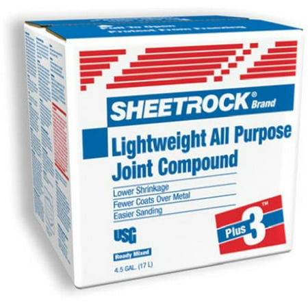 - US Gypsum 380285 4.5 Gallon Plus 3 Lightweight Ready Mix Wallboard Joint Compound