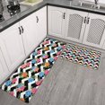 thumbnail image 2 of Pioneer Flower Floral Print Pattern Kitchen Rugs Sets Of 2, Anti Fatigue Non Slip Washable Floor Mats for Kitchen Sink Laundry, 17X30 Inch + 17X47 Inch, 2 of 6