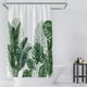 thumbnail image 2 of Toalla de baño de planta verde tropical, tela lavable impermeable, decoración de baño de verano, planta de plátano, hoja de Monstera, hoja de palma con gancho, 72x72 pulgadas JAMW Sencillez, 2 of 5