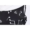 thumbnail image 4 of Vintage Pleated Dress for Women Sleeveless Musical Note Print Evening Party Prom Dress, 4 of 6