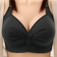 thumbnail image 4 of VISALY Bra Plus Size Women Full Support, Women's Bra Full Support No Wire Seamless Wireless, Shapedly Bra Shapedly Back Smoothing Push-Up Bra Plus Size gather bra wireless push-up bra, Black,46, 4 of 4
