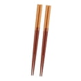 thumbnail image 4 of 2 Pares Palillos de Madera Reutilizables Palillos Japoneses para Sushi Y Fideos Diseño de Sándalo Cómodo para Comer en Casa Y Regalo 22.5cm Adecuados Estilo A, 4 of 10
