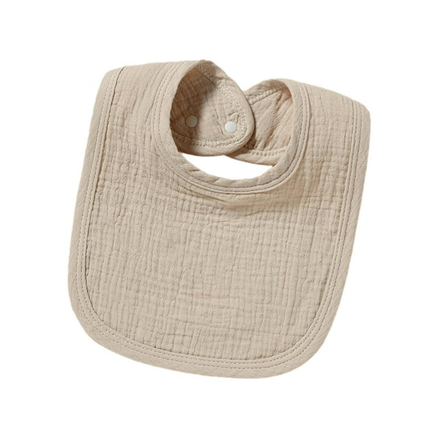 Baberos de muselina para bebé, pañuelo ajustable para babear, baberos para alimentación de bebé, pañuelo para baba, babero agradable para la piel para Caqui