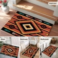 thumbnail image 5 of Aztec Southwest Bathroom Mats 2x3 FT, Non Slip Small Kitchen Mat, Orange Black Boho Tribes Abstract Washable Soft Backed Front Door Throw Rugs Non-Shedding Indoor Outdoor Doormat for Entryway Sink, 5 of 8