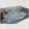 thumbnail image 6 of Enjoy the Little Things Soft Flannel Fleece Blanket, Inspirational Words on Blue Shade Watercolor Background Ombre, Cozy Plush for Indoor and Outdoor Use, 50" x 60", Pale Blue Black, by Ambesonne, 6 of 6