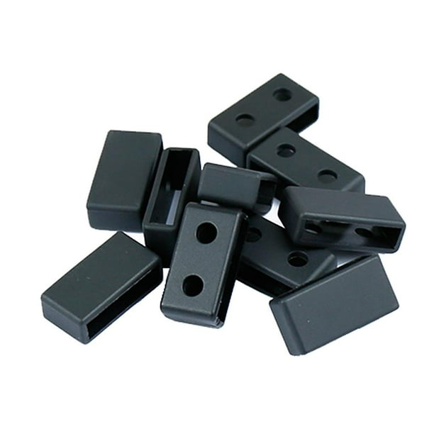 10Pcs Correa de Goma Loop Cierre de Silicona de Sujeción de Reemplazo Fernando Negro 20mm 18mm 20mm 22mm Sujetador de banda de reloj
