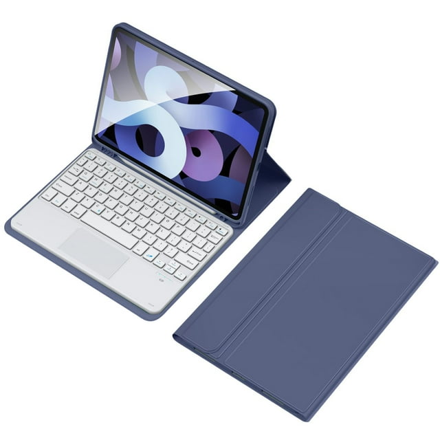 Amdohai Clavier Bluetooth Sans Fil Clavier USB avec Étui de Protection en Cuir PU pour Tablette Compatible avec iPad Air2 9.7 Po/ iPad 9.7 Po(2017)/ iPad 9.7 Po(2018)/ iPad Pro 9.7 Po