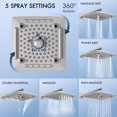 thumbnail image 5 of AUKTOPT Brushed Nickel Bathroom Shower Faucet Set with Valve, Rainfall Shower Head with Handheld Combo, 5 of 6