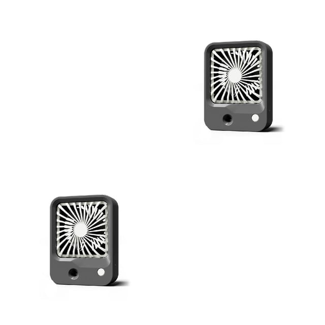Bearachild Ventilador de nebulización Ventiladores de aire de viaje portátiles 3.7V Humidificador de enfriamiento Oficina Gris 2Conjunto