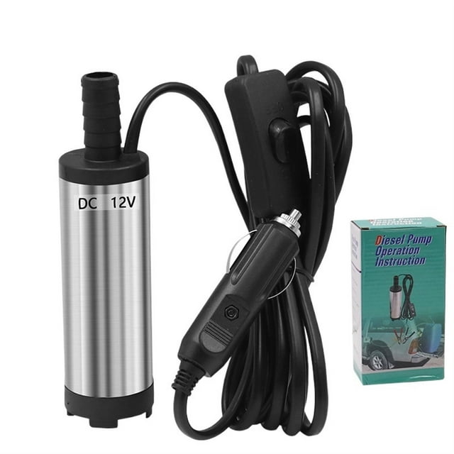 Pompe de Transfert Submersible pour Voiture, Camping, Pêche, Carburant Diesel 12V DC, Simple à Raccorder
