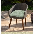 thumbnail image 3 of Indoor/Outdoor Chair Seat Cushion, Tufted, Weather, and Fade Resistant, 19" x 19" with Ties for Patio, Dining, Office Chairs, 3 of 4