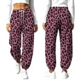 thumbnail image 4 of Lnmiateer Cozy Fleece Jogger Pants for Women High Rise Drawstring Waist Barrel Leg Pockets Street Daily Winter Warm Casual Wear, 4 of 6