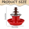 thumbnail image 3 of ZOURIH 3-Tier Mini Chocolate Fondue Fountain - 7 oz Capacity for Parties,Weddings,and Family Gatherings,Red, 3 of 8
