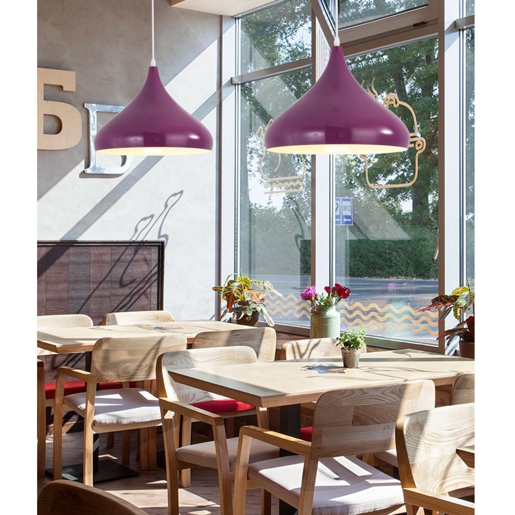 Simple Colorful Pendant Lighting for Kitchen Island, Glossy Metal Ceiling Pendant Light Fixture, Modern Minimalism Hanging Lamp, Industrial Chandelier for Kitchen Sink Dining Room