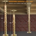 thumbnail image 2 of Conector de suelo ajustable Hocamel, paquete de 4 unidades, 19 a 36 cm, capacidad de 2000 kg, 2 of 7