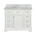 thumbnail image 5 of Aria 42" Bathroom Vanity with White Cabinet and Carrara Marble Top, 5 of 7