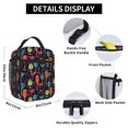 Colorful Wine Glass Print Insulated Lunch Bag for Women Men, Large