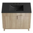 thumbnail image 4 of Sink Vanity Cabinet, Black Natural, Melamine Wood , Hotel Bedroom Bathroom, Modern Contemporary HB36127, 4 of 11