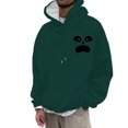 thumbnail image 1 of toraway Chandails en Molleton pour Hommes Chandails à Capuchon Coton Mode Décontractée Impression Partielle Manches Longues Chandail à Capuche avec Cordon L, 1 of 4