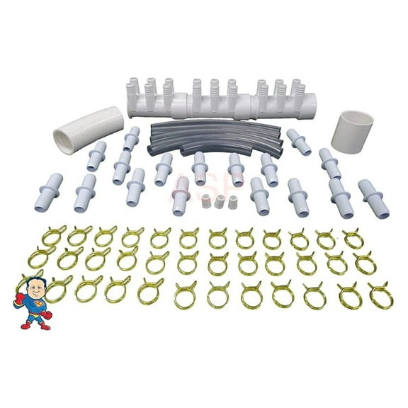 Manifold Hot Tub Spa Part 18 3/4" Outlets with Coupler Kit Video How to
