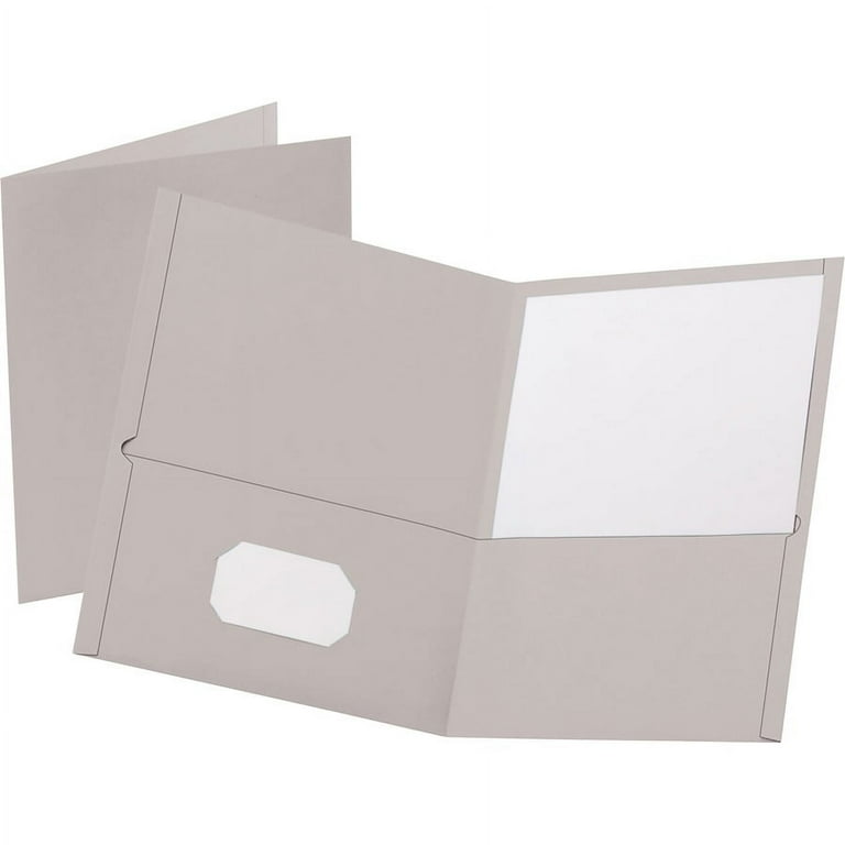 Twin-Pocket Folder, Embossed Leather Grain Paper, 0.5 Twin-Pocket Folder, Embossed Leather Grain Paper, 0.5
