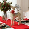 thumbnail image 3 of Christmas Statues, Deer Figurine Decorations, Elk Sculptures, Lifelike Craft Statues, Christmas Elk Ornaments, Cabinet Decorative Figurines for Home and Office, 3 of 5