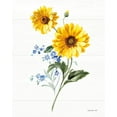 thumbnail image 2 of Nai, Danhui 20x24 White Modern Wood Framed Museum Art Print Titled - Bees and Blooms Flowers V, 2 of 4