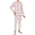 thumbnail image 2 of DISNIMO Pink Pig Pajamas Kids Girls 3/4 Pajama Set for Girls 2 Piece Pjs for Kids Boys Pj Sets for Girls Long Sleeve Pajamas for Girls Kids Loungewear Set Girls Sleepwear, 2 of 7