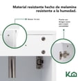thumbnail image 4 of Mueble Gabinete Para Baño Con Ovalin y Monomando blanco, 4 of 8