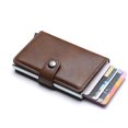 thumbnail image 3 of Brown- RFID Protection Wallet Card Holder 5pcs Cards (Genuine Leather), 3 of 5