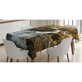 thumbnail image 1 of Ambesonne United States Tablecloth Rectangular Table Cover, Cascade Delaware, 52"x70", Brown Green White, 1 of 3