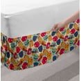 thumbnail image 2 of Christmas Bed Skirt, Cheerful Surprise Pattern Different Colorful Present Boxes New Year Celebration, Elastic Bedskirt Dust Ruffle Wrap Around for Bedding Decor, 4 Sizes, Multicolor, by Ambesonne, 2 of 2